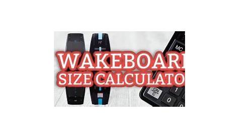 wakeboard size chart kg