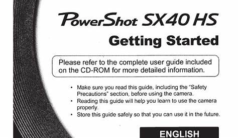canon sx40 manual
