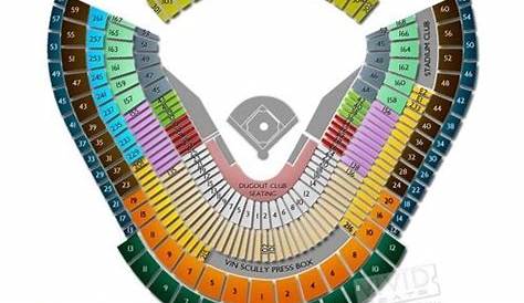 the seating map for dodge stadium