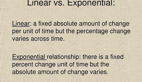 what is linear vs exponential