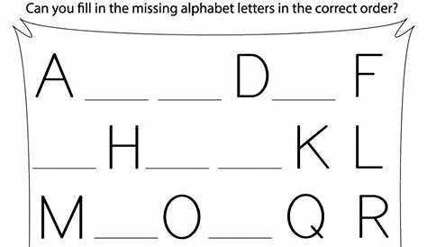 Fill In The Blank Letters Worksheets | 99Worksheets
