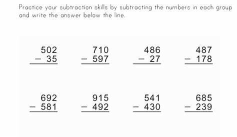 long addition and subtraction worksheets