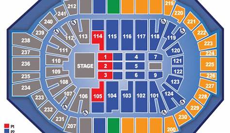xl center detailed seating chart
