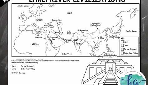 Early River Valley Civilizations Map Activity (Print and Digital) - By