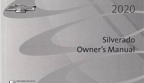 2020 Chevrolet Silverado Pickup Truck Owner's Manual Original