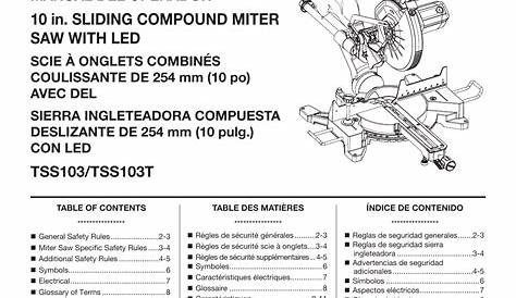 ryobi tss103 manual