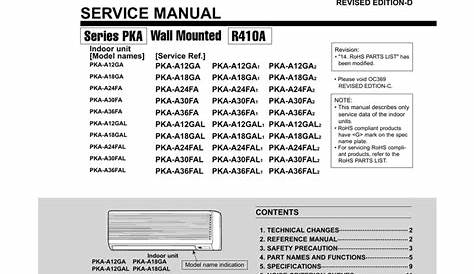 Mitsubishi Mr.Slim PKA-A-GA Service manual | Manualzz