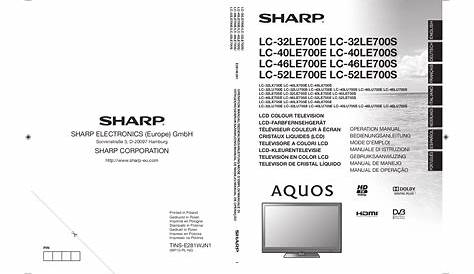 sharp tv aquos manual