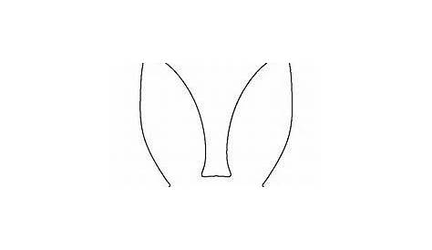Easter Bunny ears pattern. Use the printable outline for crafts