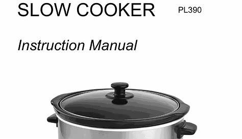 Sheffield PL390 5L SS Slow Cooker Instruction Manual | Manualzz