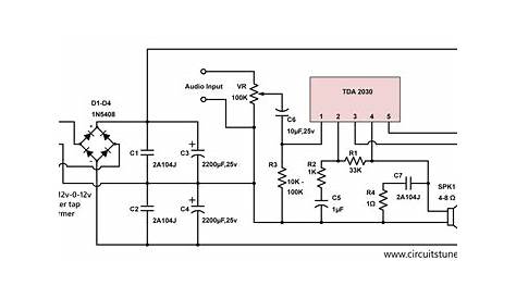 20w amplifier circuit diagram