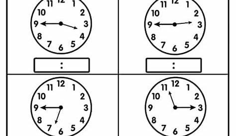 telling time for 1st graders