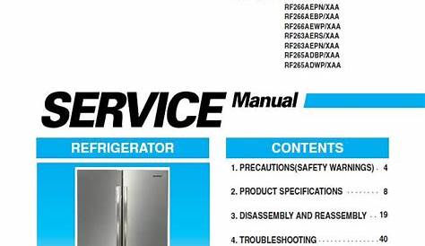 Samsung Da68 01812g Refrigerator User Manual