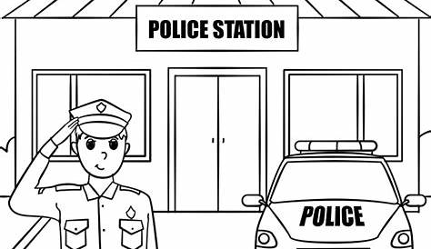 Police Station Coloring Pages