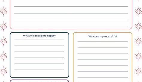 self care activity worksheets