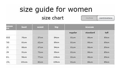 Lululemon Wrong Size Chart