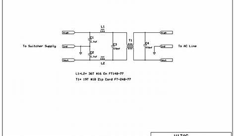 ac power line filter schematic