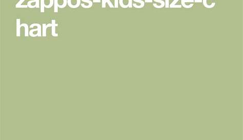 zappos kids shoe size chart