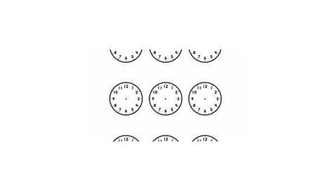 Blank Clock Faces 2nd - 3rd Grade Worksheet | Lesson Planet