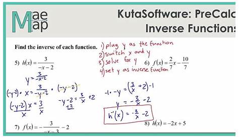 inverse functions worksheets answer key