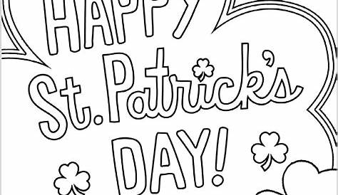 st patrick's day coloring pages printables