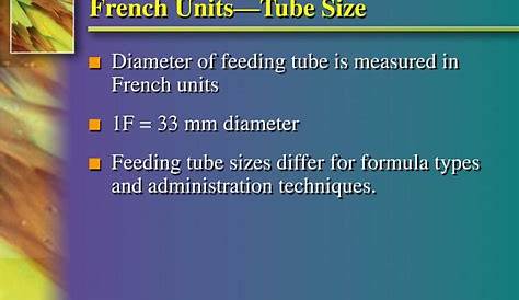 french tube size chart