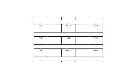 value scale worksheets