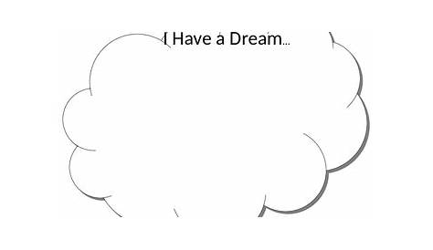 i have a dream cloud printable