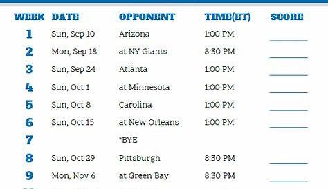 2017 Detroit Lions Football Schedule | Printable NFL Schedules | Detroit lions schedule, Detroit