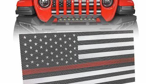 flag grill insert for jeep wrangler
