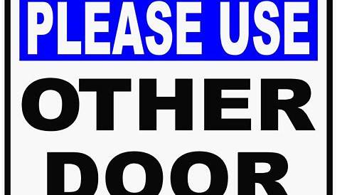 Please Use Other Door Sign Printable - Printable Word Searches
