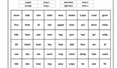 long and short vowel sounds worksheets pdf