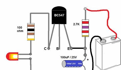 Flashing Light Circuit Diagram Using Bc557