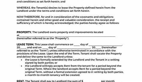 printable lease agreement ga