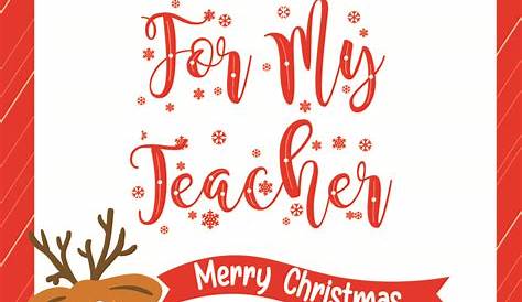 9 Best Christmas Coloring Printable For Teacher Card PDF for Free at