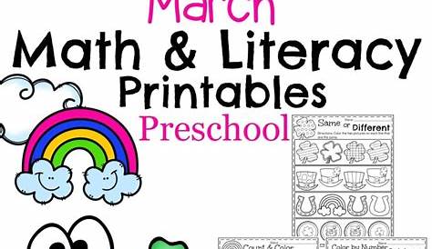march kindergarten worksheet printable