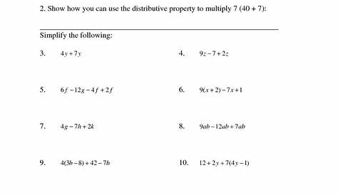 multiplication with distributive property worksheets
