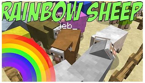 how to make rainbow sheep in minecraft bedrock