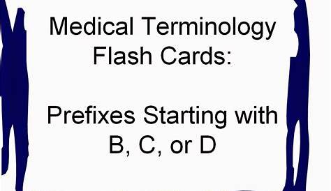 Student Survive 2 Thrive: Medical Terminology Flash Cards: Prefixes