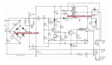220vac to 110vac converter circuit diagram