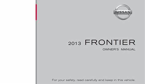 2017 nissan frontier owners manual