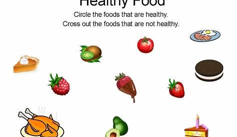 healthy food worksheets for kindergarten