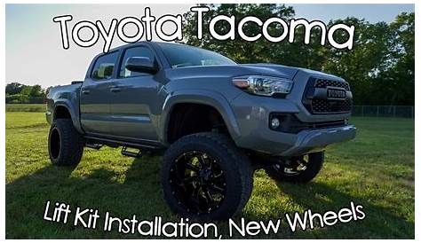 Toyota Tacoma (6" Lift Kit Installation, New Wheels) - YouTube