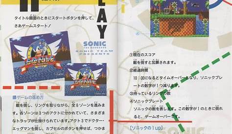 Sonic the Hedgehog (Genesis, JPN) Manual Scans