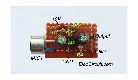 condenser microphone amplifier circuit diagram