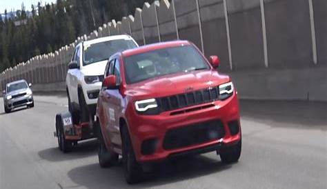 2018 Jeep Grand Cherokee Trackhawk Spotted Towing a Compass Like It's