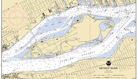 DETROIT RIVER nautical chart - ΝΟΑΑ Charts - maps
