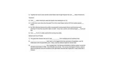 America Story Of Us Millennium Worksheet Answers