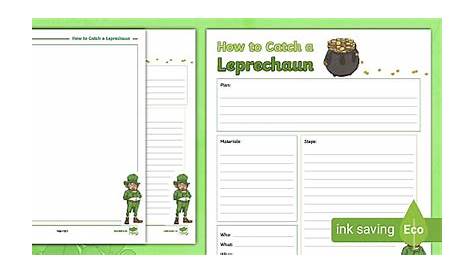 how to catch a leprechaun worksheets