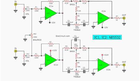 lm324 ic bass treble circuit diagram
